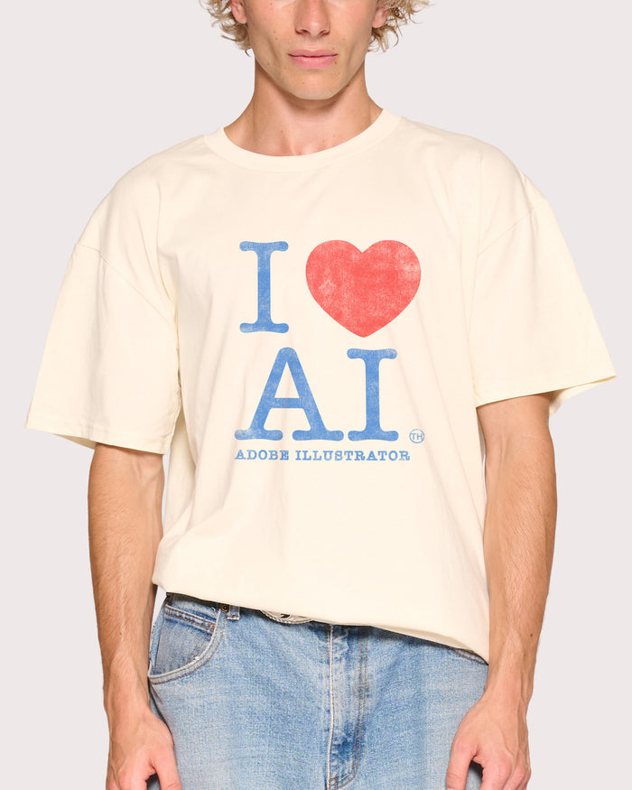 I Love AI Natural T-Shirt