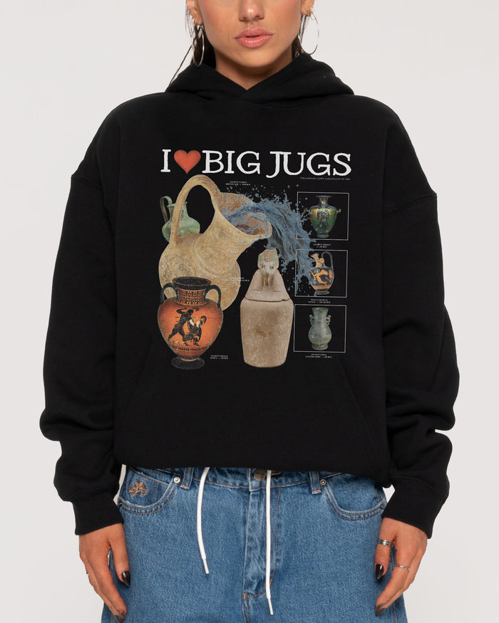 I Love Big Jugs Black Hoodie