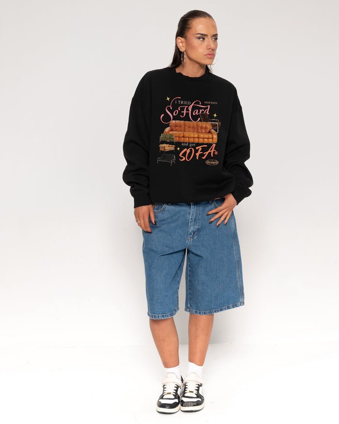 I Tried So Hard and Got Sofa Black Sweatshirt