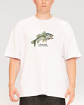 I Want Fish,I Fear Women White Oversized Tee