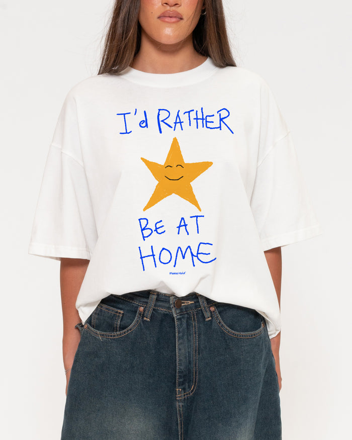 I'd Rather Be At Home Boxy Tee