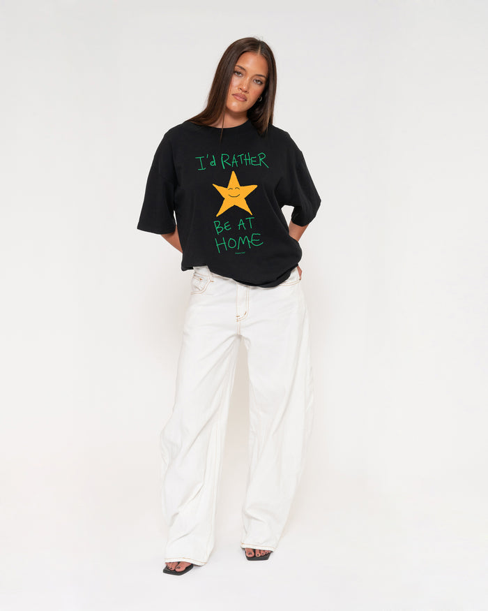 I'd Rather Be At Home Boxy Tee