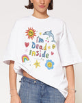 I’m Dead Inside White Oversized Tee