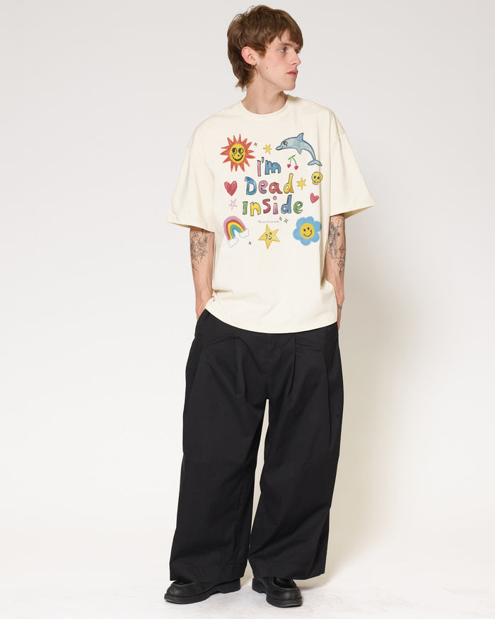 I’m Dead Inside Natural Oversized Tee