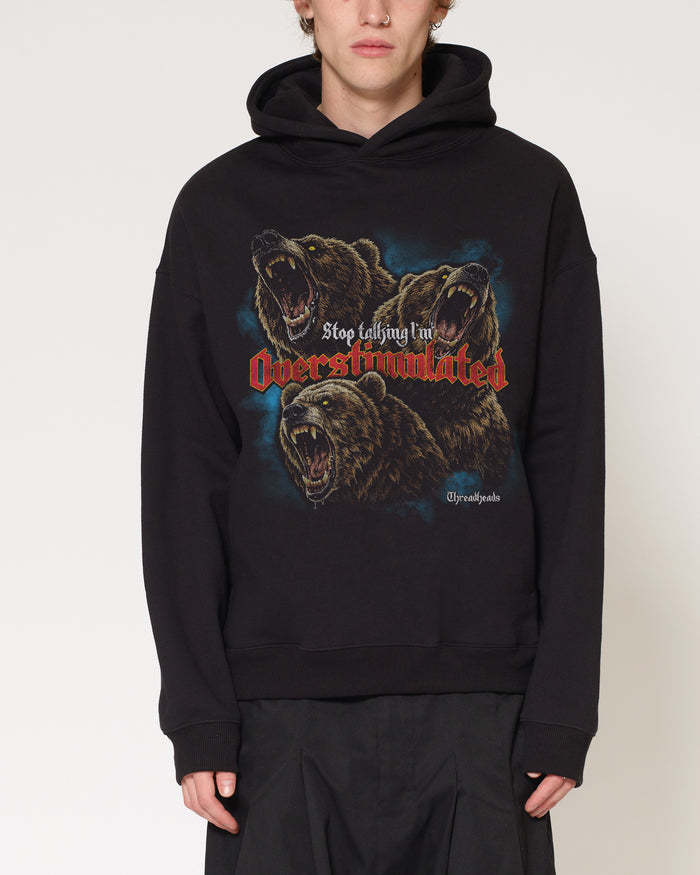 I’m Overstimulated Black Hoodie