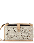 Iris Smartphone Wallet - Hand Crochet - Natural Medallion