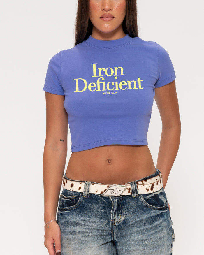 Iron Deficient Purple Baby Tee