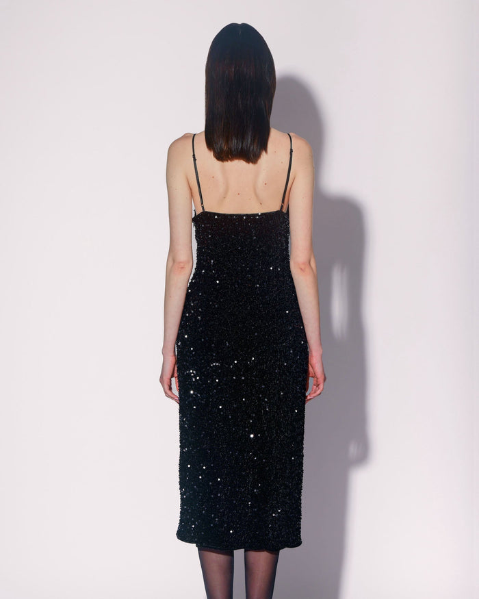 Jamie Dress, Black Sequin