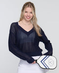 Janie Baseline V Sweater