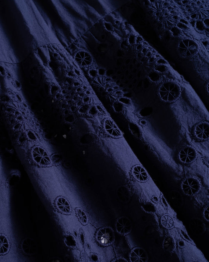 Jenni Skirt In Navy Calypso Eyelet
