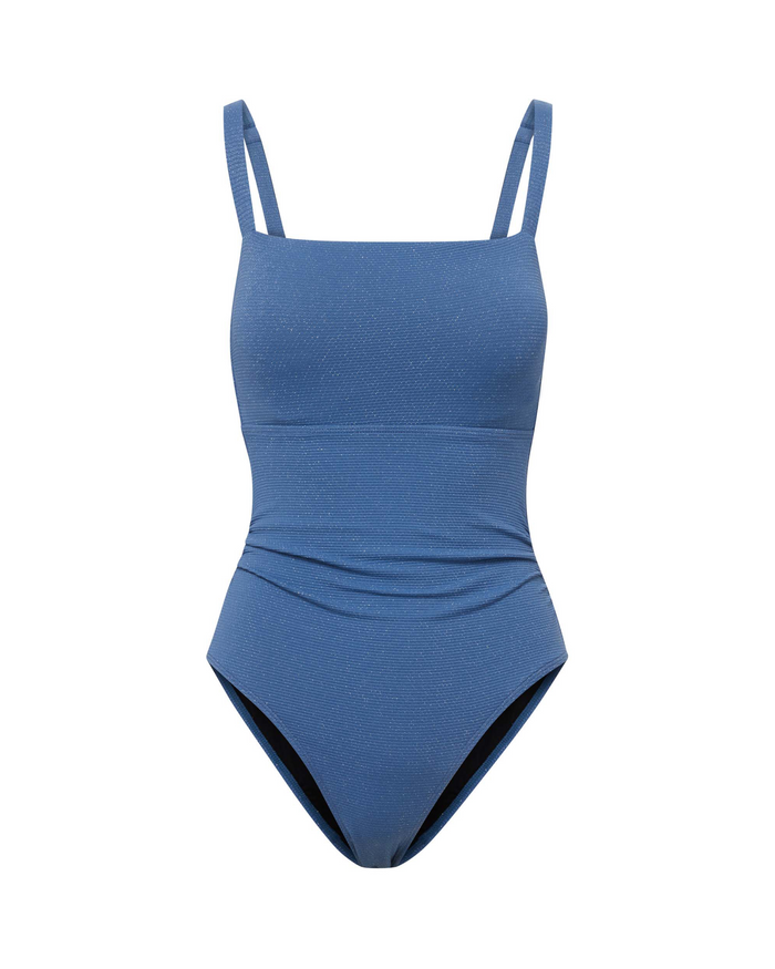 Jori One Piece In Steel Blue Metallic Pique