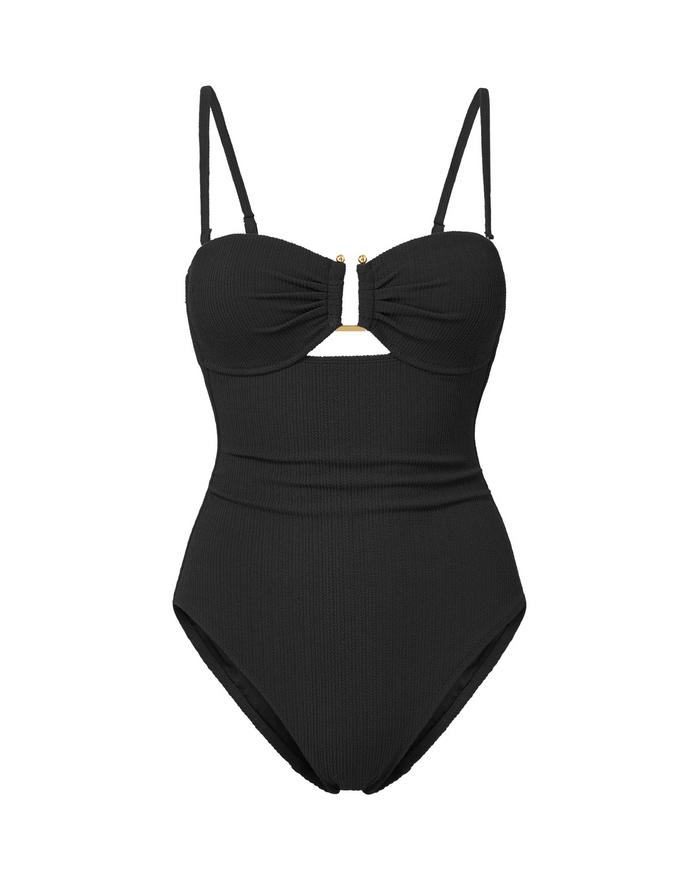 Juliette One Piece In Black Texture