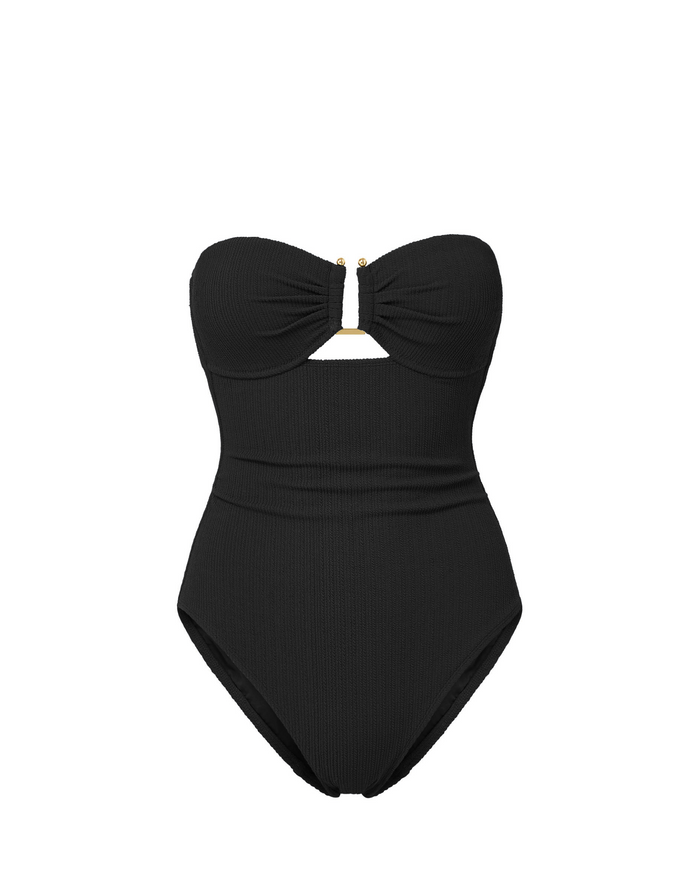 Juliette One Piece In Black Texture