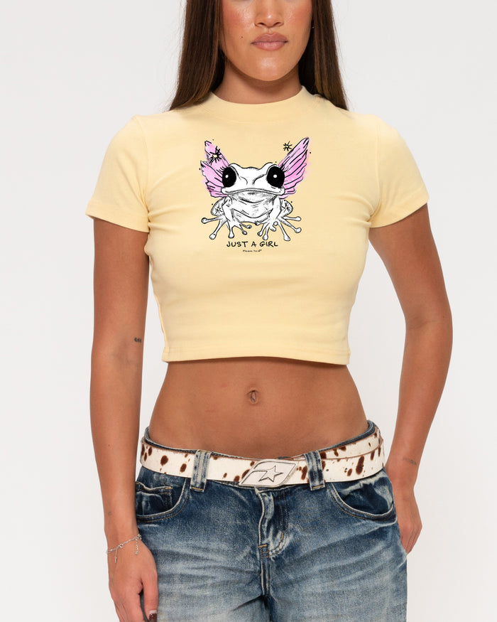 Just a Girl Yellow Baby Tee