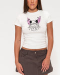 Just a Girl White Longline Baby Tee