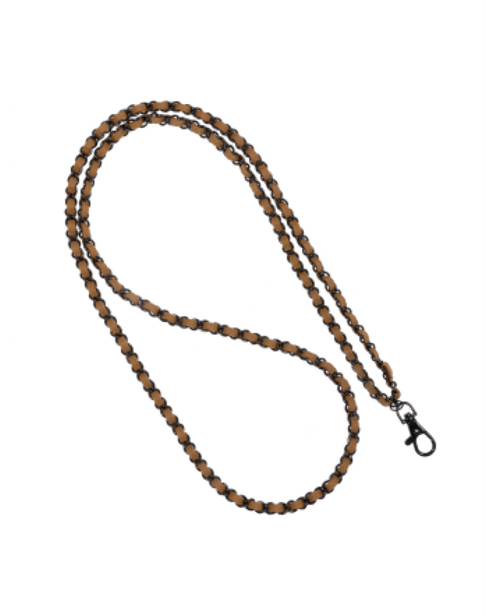 Khaki Gold Crossbody Phone Chain