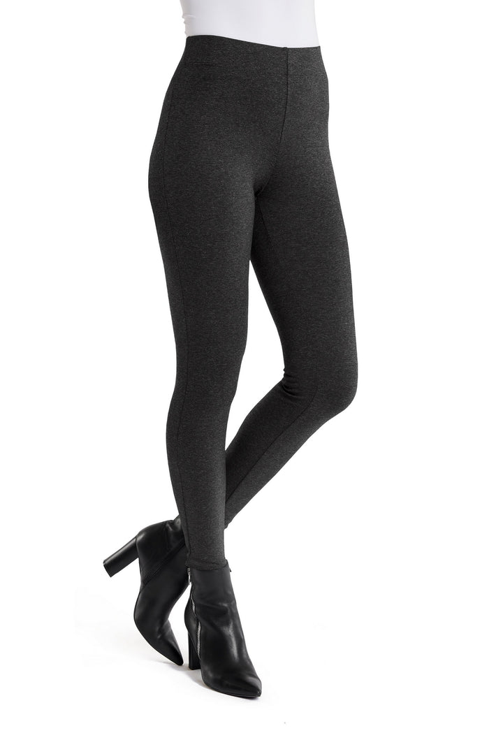 Knit Ponte Pull On Legging Charcoal Gray