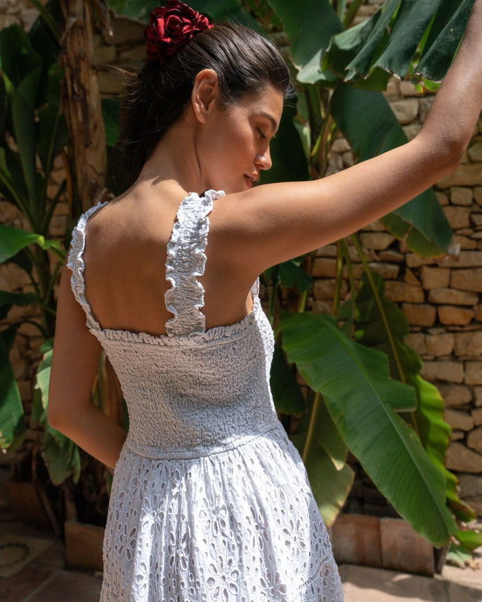Kristen Dress Fresh White Seaside Eyelet