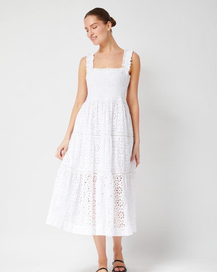 Kristen Dress Fresh White Seaside Eyelet
