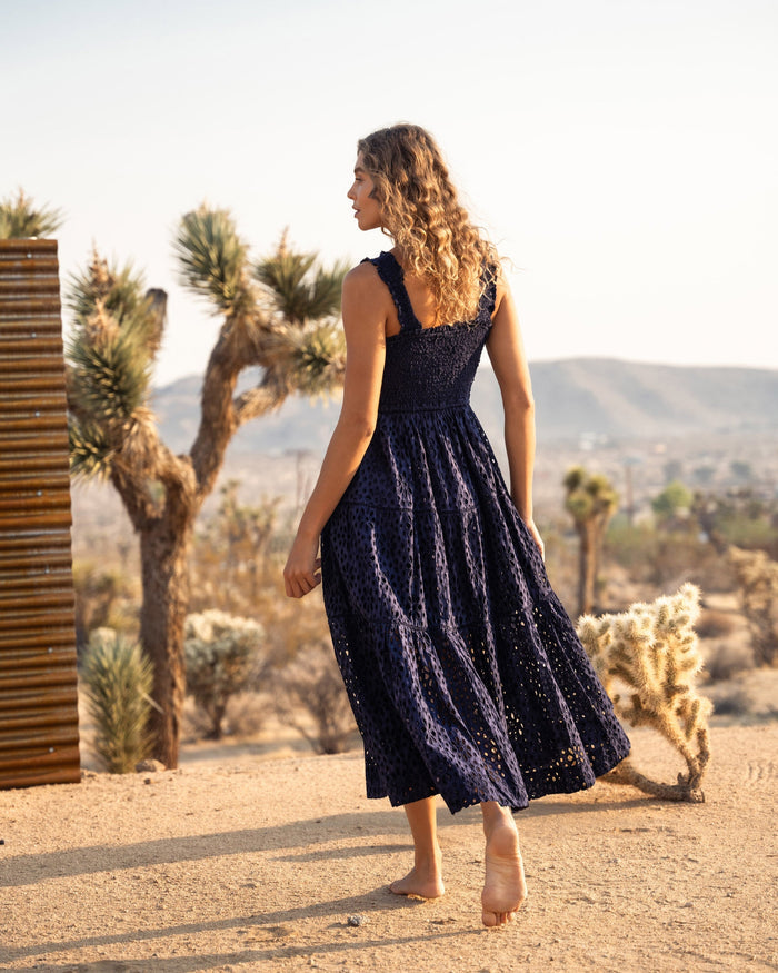 Kristen Dress Navy Seaside Eyelet