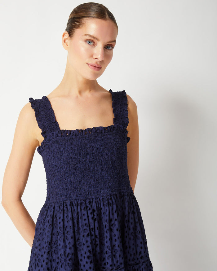 Kristen Dress Navy Seaside Eyelet