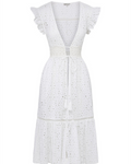 Lauren Coverup Dress Seaside Eyelet Fresh White