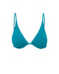 Leah Top In Jungle Green Metallic Pique