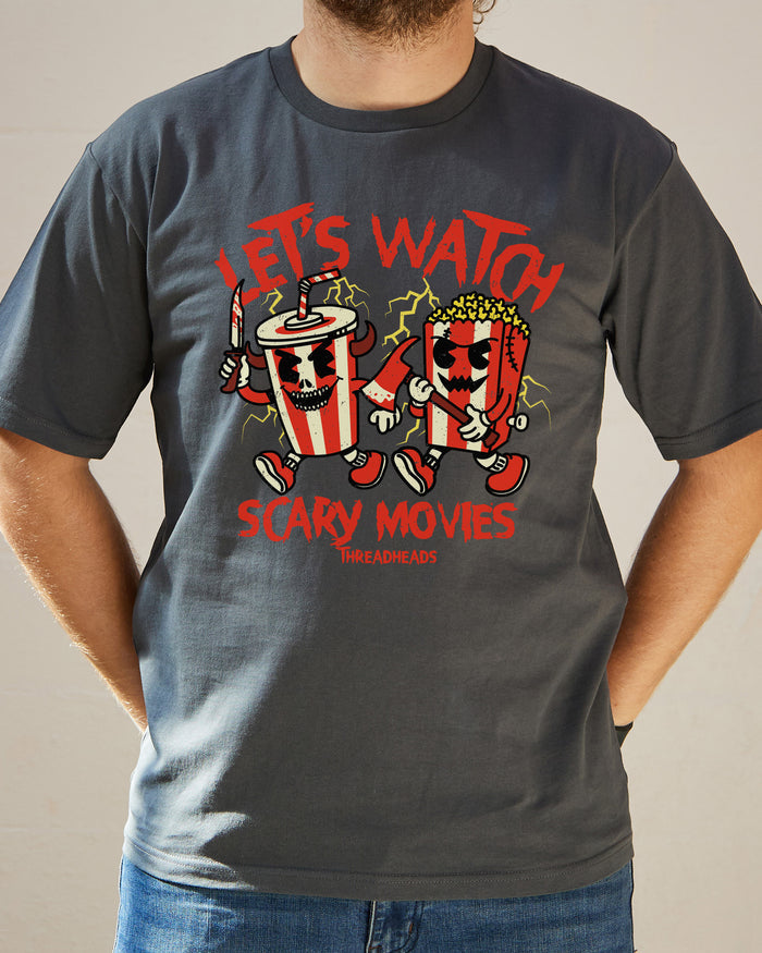 Let's Watch Scary Movies T-Shirt Australia Online