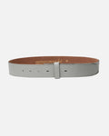 Lia | Light Grey Soft Leather Belt Strap