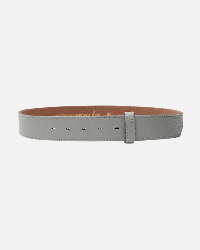 Lia | Light Grey Soft Leather Belt Strap