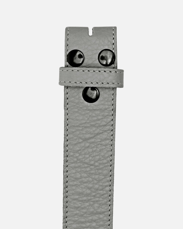 Lia | Light Grey Soft Leather Belt Strap