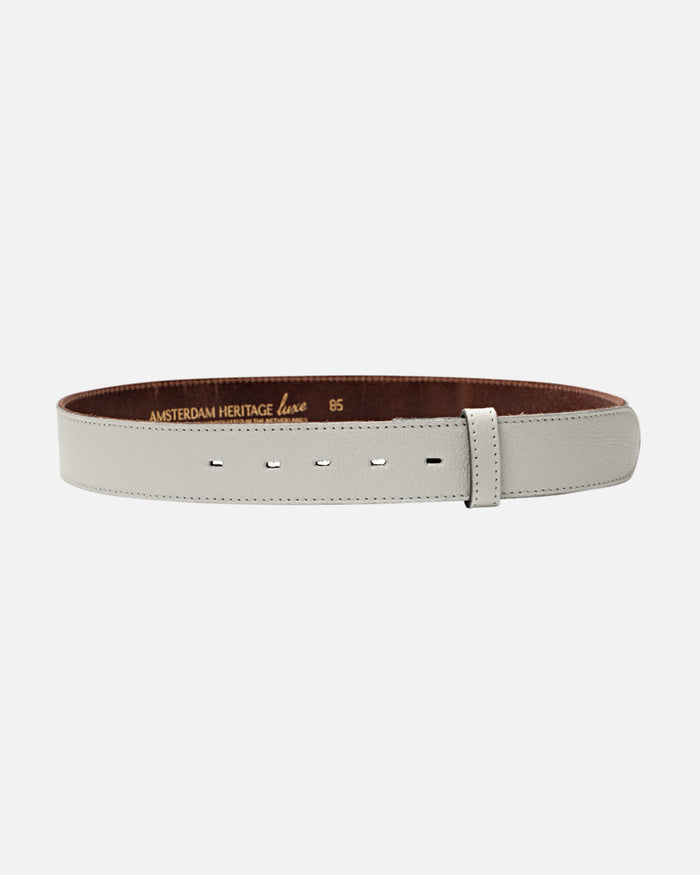 Lia | Off White Soft Leather Belt Strap