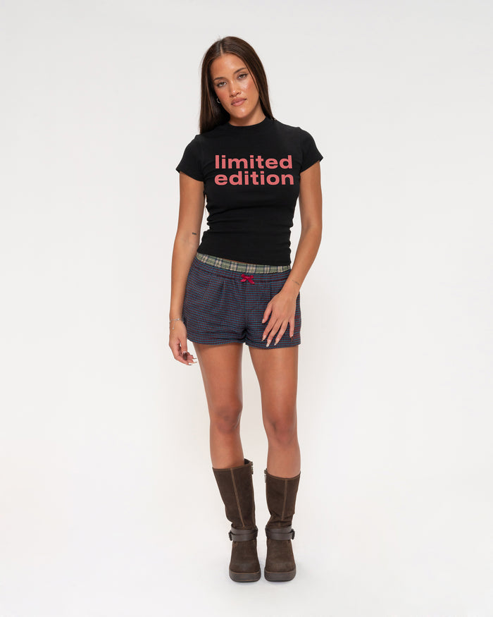 Limited Edition Black Longline Baby Tee