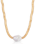 Liquid Gold and Pearl Choker