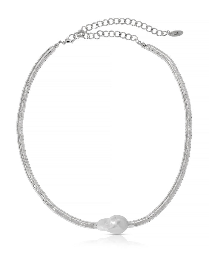 Liquid Gold and Pearl Choker