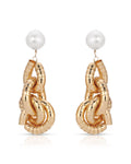 Liquid Gold Pearl Drop Earrings