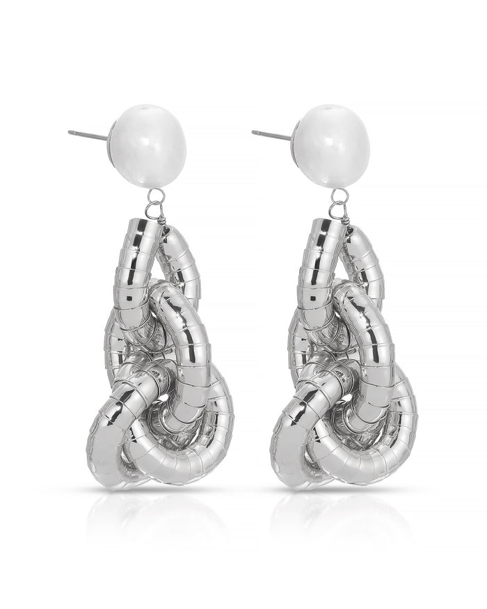 Liquid Gold Pearl Drop Earrings