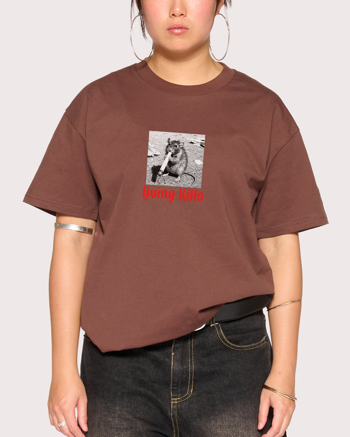 Living Kills Brown T-Shirt