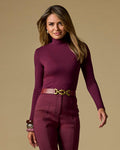 Long Sleeve Layering Turtleneck Black Cherry