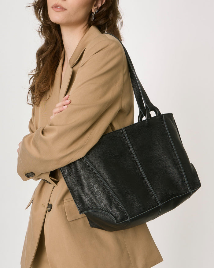 Los Feliz Satchel - Leather - Black