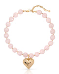 Luck and Love Rose Heart Necklace