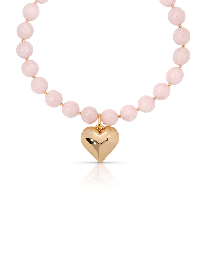 Luck and Love Rose Heart Necklace