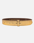 Marcella | Gold Metallic Leather Belt Strap