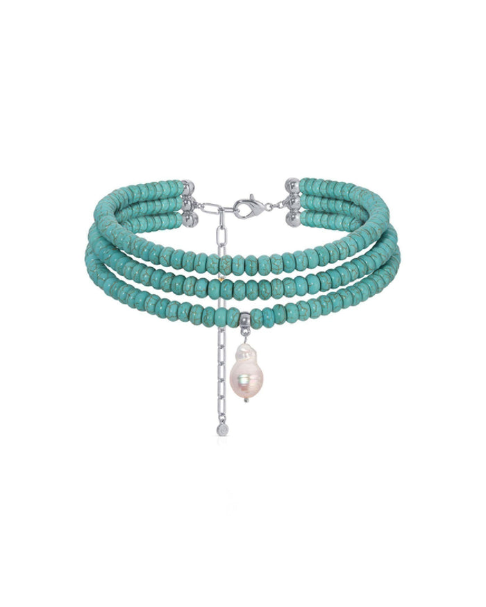 Turquoise with Silver Plating / One Size