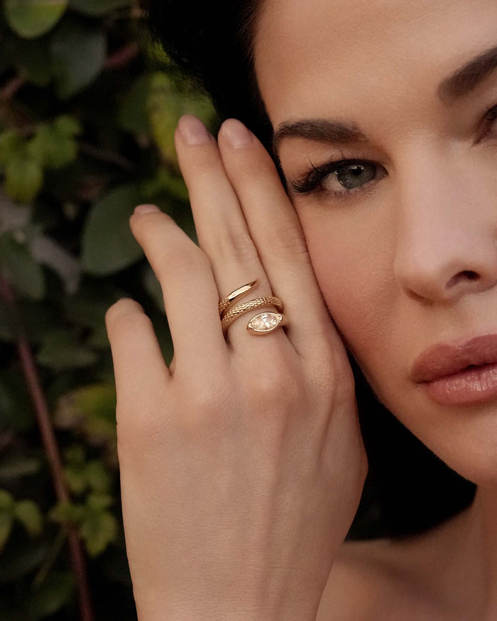 Marquise Coiled Ring