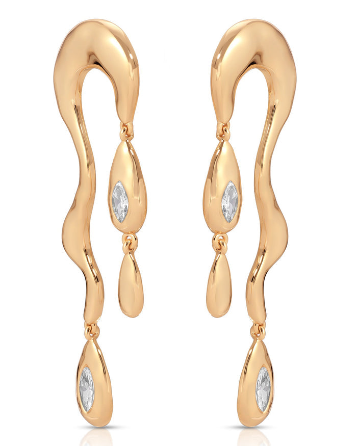 Melting Metal Dangle Earrings
