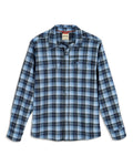 11896-1354-Ms-Gallatin-Flannel-LS-Shirt-Pinboard-F25-Front Kennebec Plaid: Steel Blue