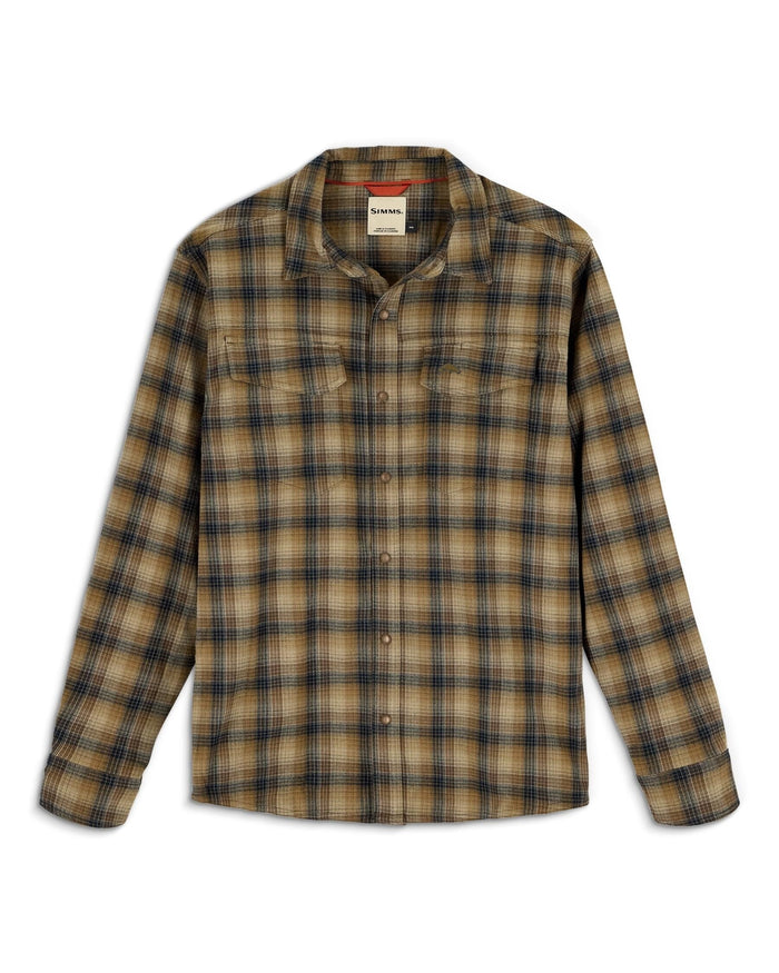 11896-1356-Ms-Gallatin-Flannel-LS-Shirt-Pinboard-F25-Front Kennebec Plaid: Stone