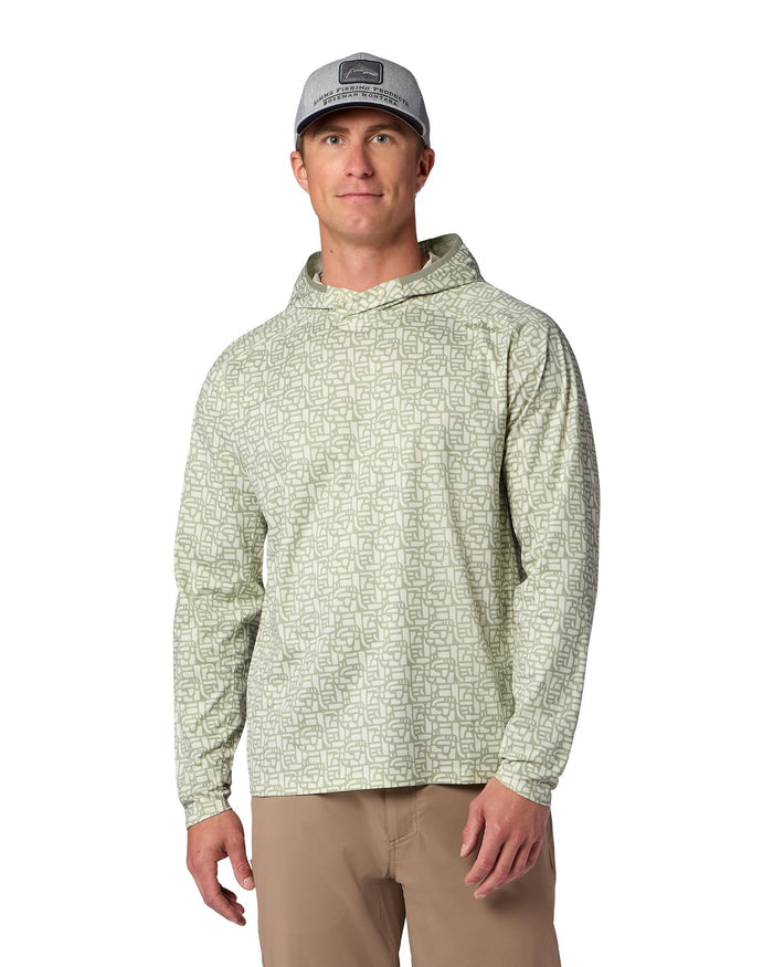 M's Solarflex Hoody Model Front Block Pale Pine