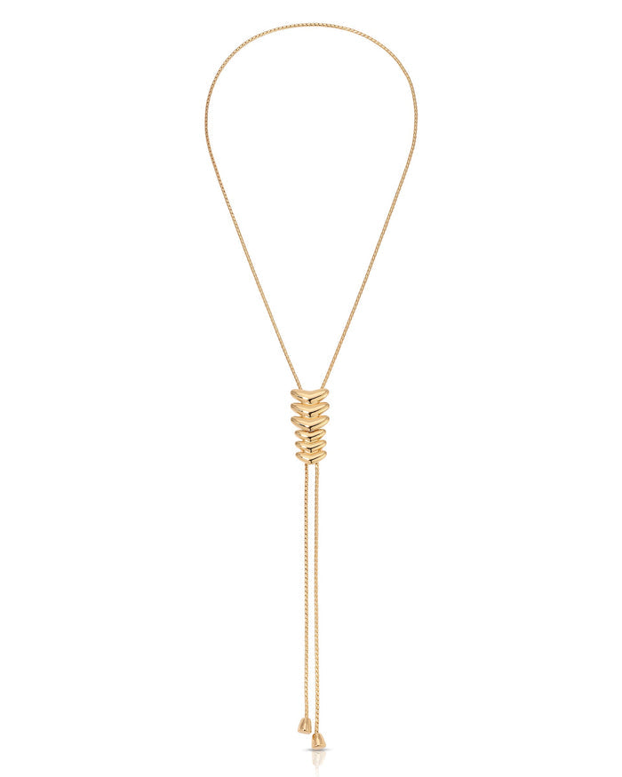 Metal Moderna Bolo Necklace